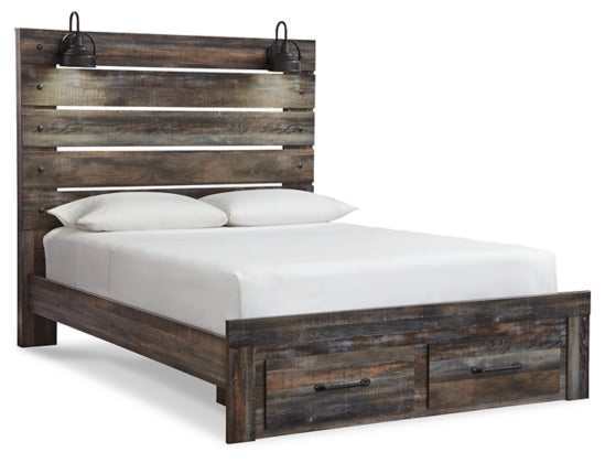 Drystan Multi Tone Queen Panel Bed w/ FB Storage (Online Special Price) - Ornate Home