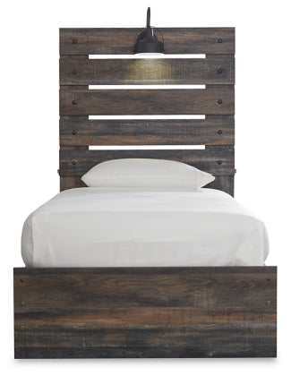 Drystan Multi Tone Twin Panel Bed w/ 2 Storage Drawers (Online Special Price) - Ornate Home
