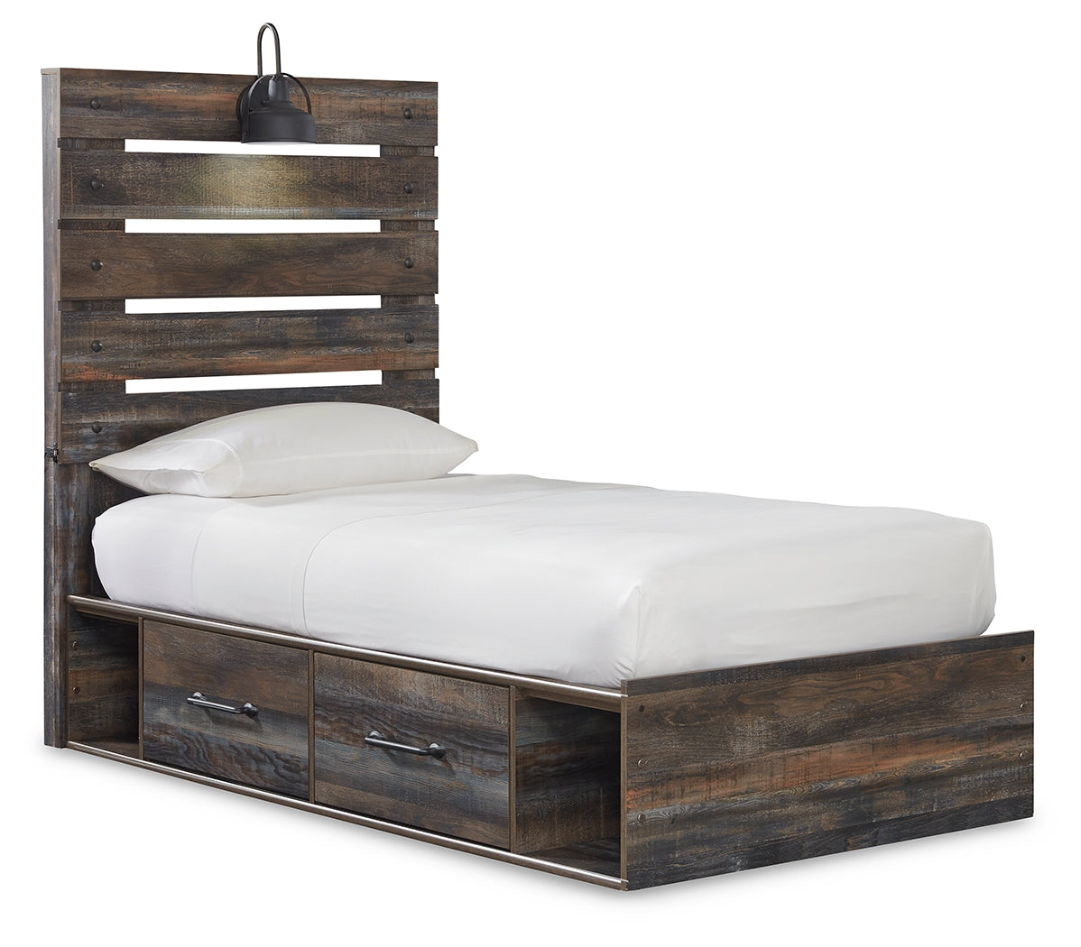 Drystan Multi Twin Panel Bed w/Storage & Dresser & Mirror & Chest (Online Special Price) - Ornate Home