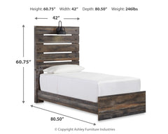 Drystan Multi Twin Panel Bedroom Set with Storage, Dresser and Nightstand - Ornate Home