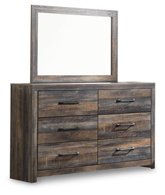 Drystan Queen Bookcase Storage Bedroom Set with Dresser, Mirror and 2 Nightstands - Ornate Home