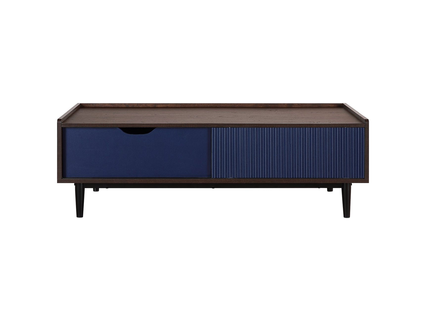 Duane Coffee Table in Dark Brown and Navy Blue - Ornate Home