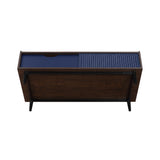 Duane Coffee Table in Dark Brown and Navy Blue - Ornate Home