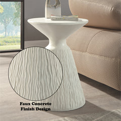 Duane Natural White Accent Table - Ornate Home