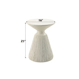 Duane Natural White Accent Table - Ornate Home