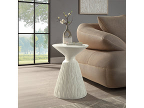 Duane Natural White Accent Table - Ornate Home