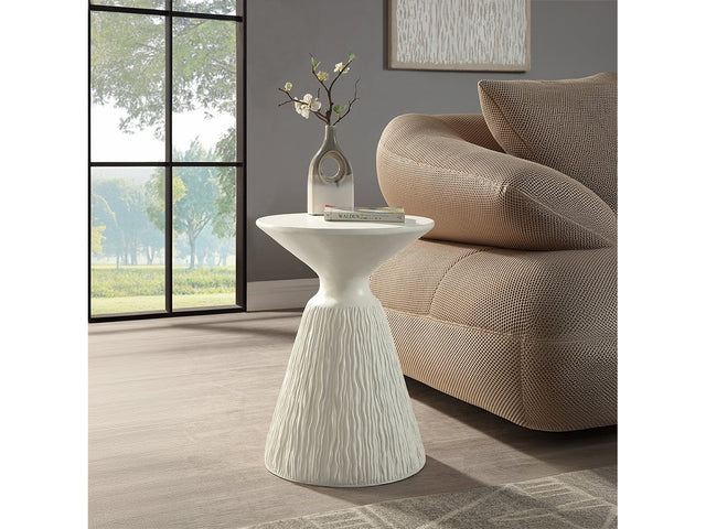 Duane Natural White Accent Table - Ornate Home