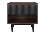 Duane Nightstand in Dark Brown and Black - Ornate Home