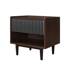 Duane Nightstand in Dark Brown and Black - Ornate Home