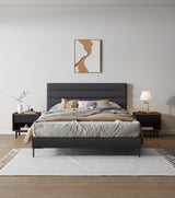 Duane Nightstand in Dark Brown and Black - Ornate Home