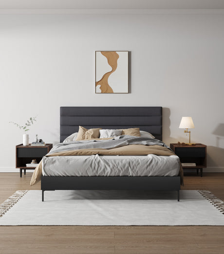 Duane Nightstand in Dark Brown and Black - Ornate Home