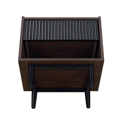 Duane Nightstand in Dark Brown and Black (set of 2) - Ornate Home