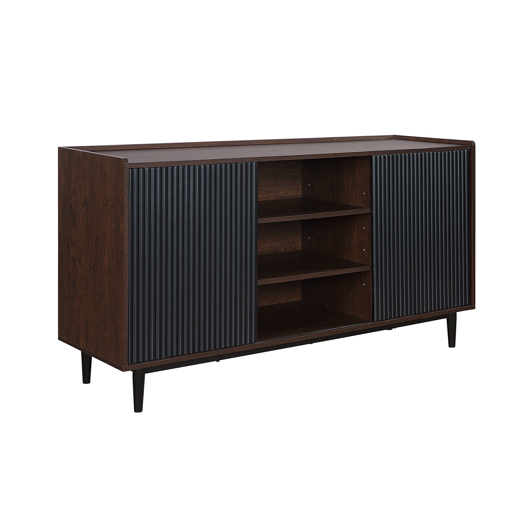 Duane Sideboard in Dark Brown and Black - Ornate Home