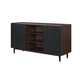 Duane Sideboard in Dark Brown and Black - Ornate Home