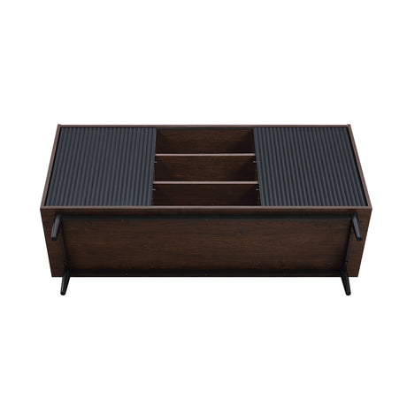 Duane Sideboard in Dark Brown and Black - Ornate Home