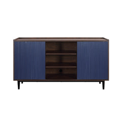 Duane Sideboard in Dark Brown and Navy Blue - Ornate Home