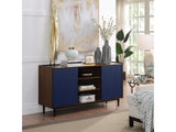 Duane Sideboard in Dark Brown and Navy Blue - Ornate Home