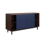 Duane Sideboard in Dark Brown and Navy Blue - Ornate Home