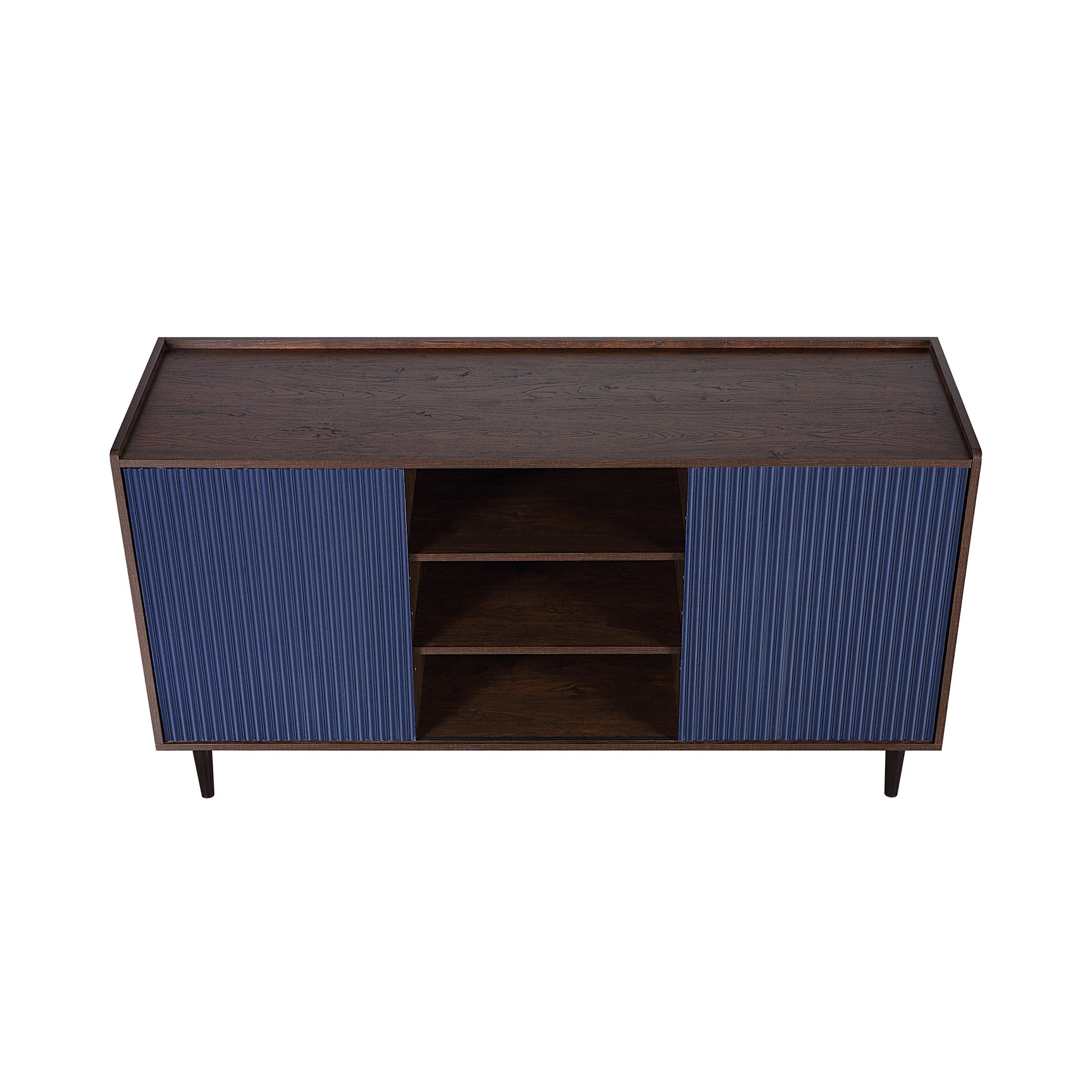 Duane Sideboard in Dark Brown and Navy Blue - Ornate Home