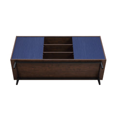 Duane Sideboard in Dark Brown and Navy Blue - Ornate Home