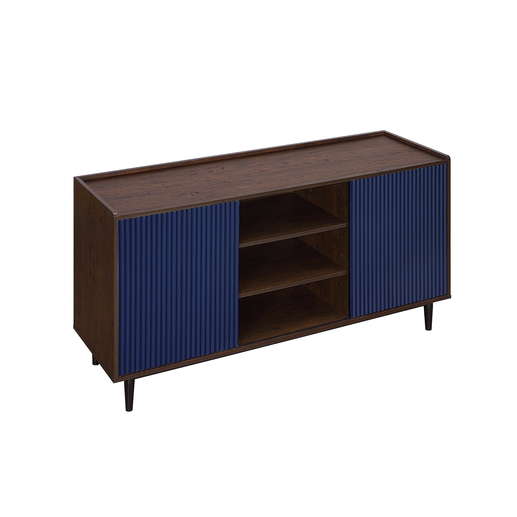 Duane Sideboard in Dark Brown and Navy Blue - Ornate Home