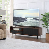 Duane TV Stand in Dark Brown and Black - Ornate Home