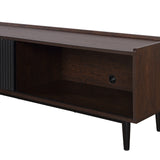 Duane TV Stand in Dark Brown and Black - Ornate Home