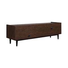 Duane TV Stand in Dark Brown and Black - Ornate Home