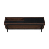 Duane TV Stand in Dark Brown and Black - Ornate Home