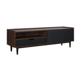 Duane TV Stand in Dark Brown and Black - Ornate Home