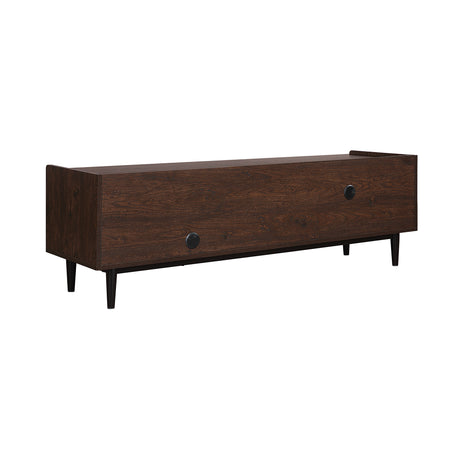 Duane TV Stand in Dark Brown and Navy Blue - Ornate Home