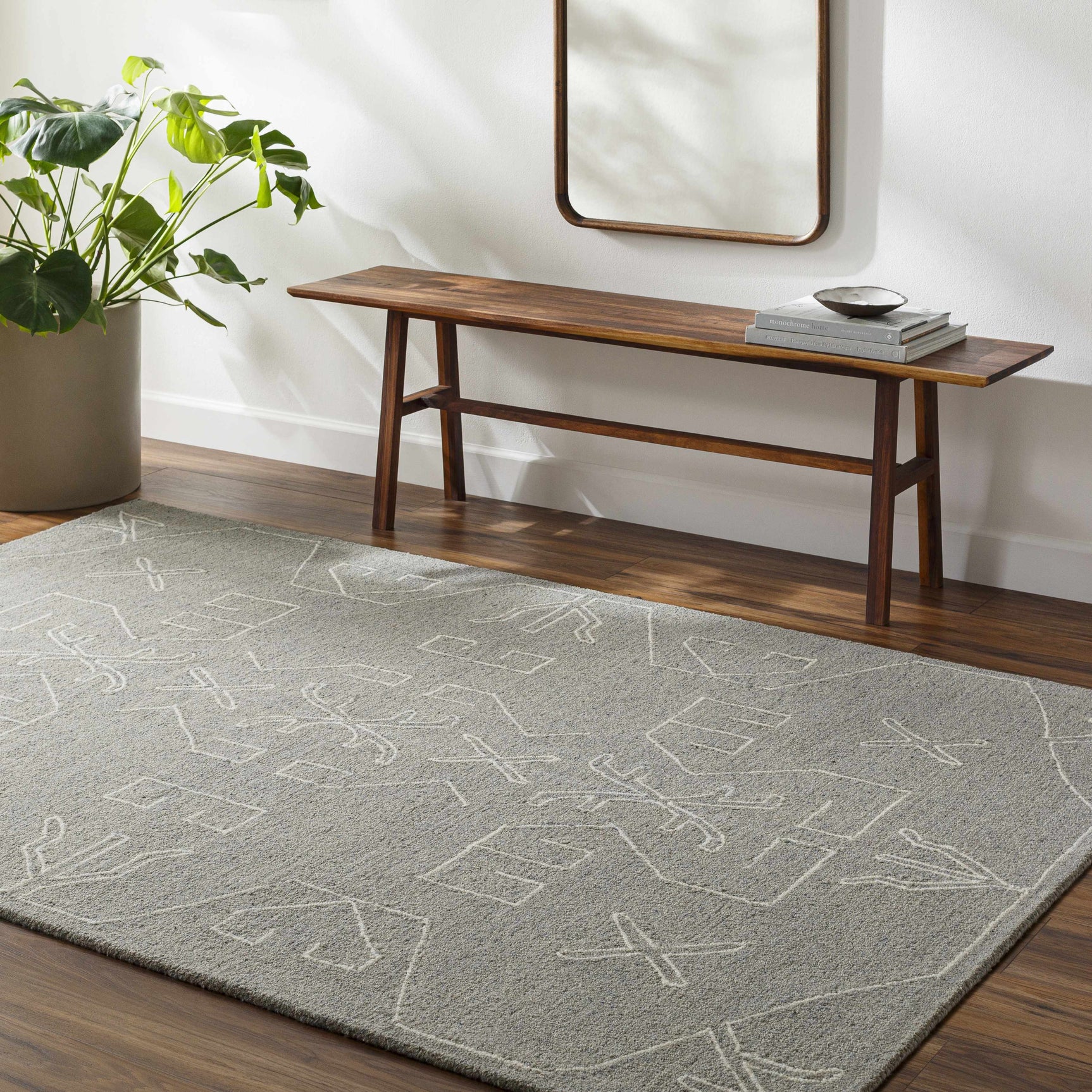 Duard Modern Wool Rug - Clearance - Ornate Home