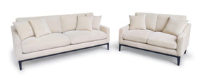 Duarte Latte 2-Piece Sofa And Loveseat Set With Reversible Cushions