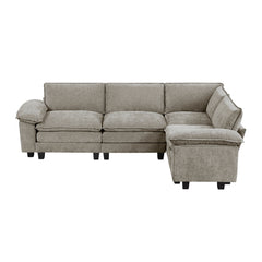 Dublin Dark Pewter 4-Piece Modular Sectional - Ornate Home