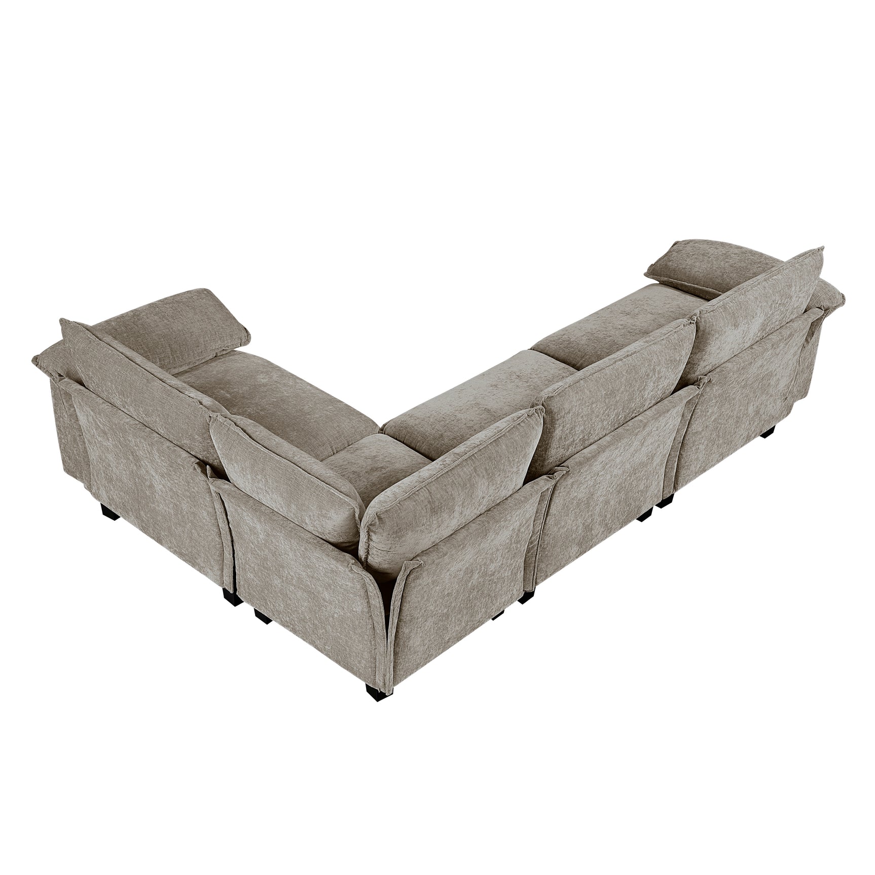 Dublin Dark Pewter 4-Piece Modular Sectional - Ornate Home