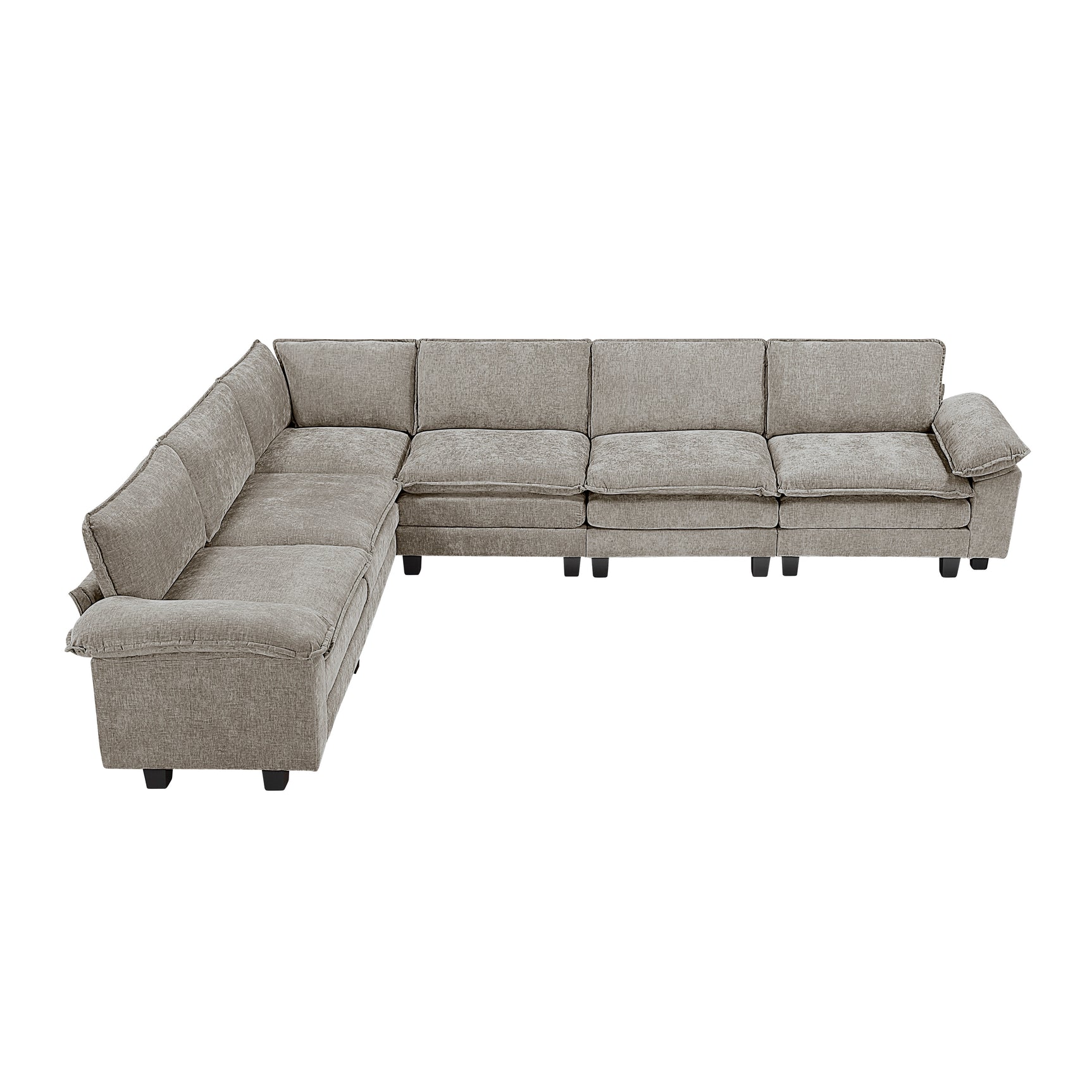 Dublin Dark Pewter 6-Piece Modular Sectional - Ornate Home