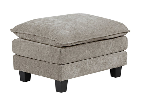 Dublin Dark Pewter Ottoman - Ornate Home