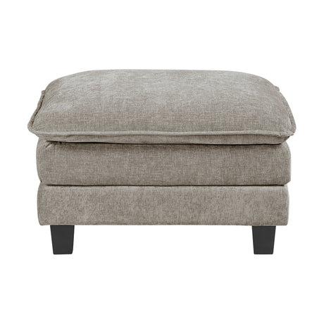 Dublin Dark Pewter Ottoman - Ornate Home