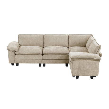 Dublin Taupe 4-Piece Modular Sectional - Ornate Home