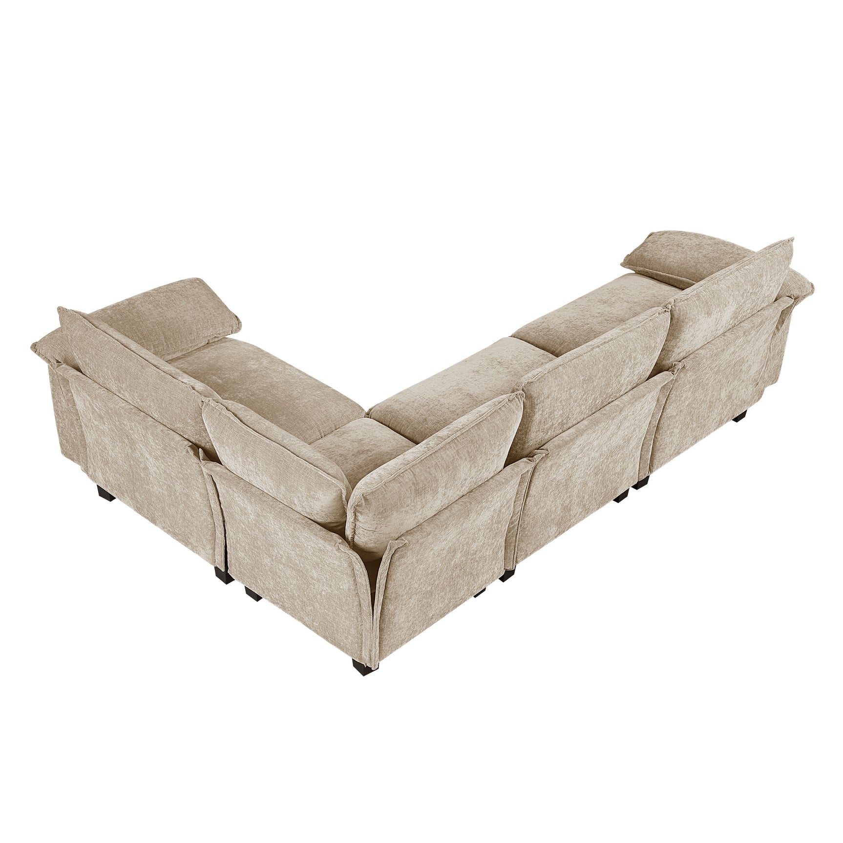 Dublin Taupe 4-Piece Modular Sectional - Ornate Home