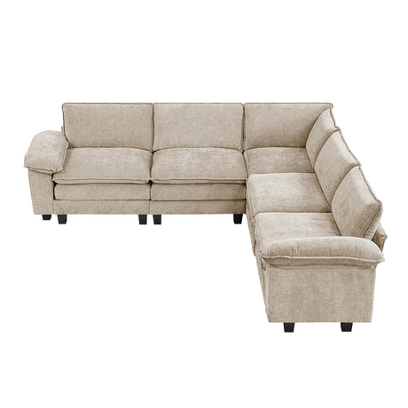 Dublin Taupe 5-Piece Modular Sectional - Ornate Home