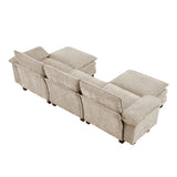 Dublin Taupe 5-Piece Modular Sectional with Ottoman - Ornate Home