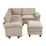 Dublin Taupe 5-Piece Modular Sectional with Ottoman - Ornate Home