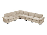 Dublin Taupe 6-Piece Modular Sectional - Ornate Home