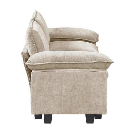 Dublin Taupe Loveseat - Ornate Home