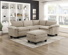 Dublin Taupe Ottoman - Ornate Home