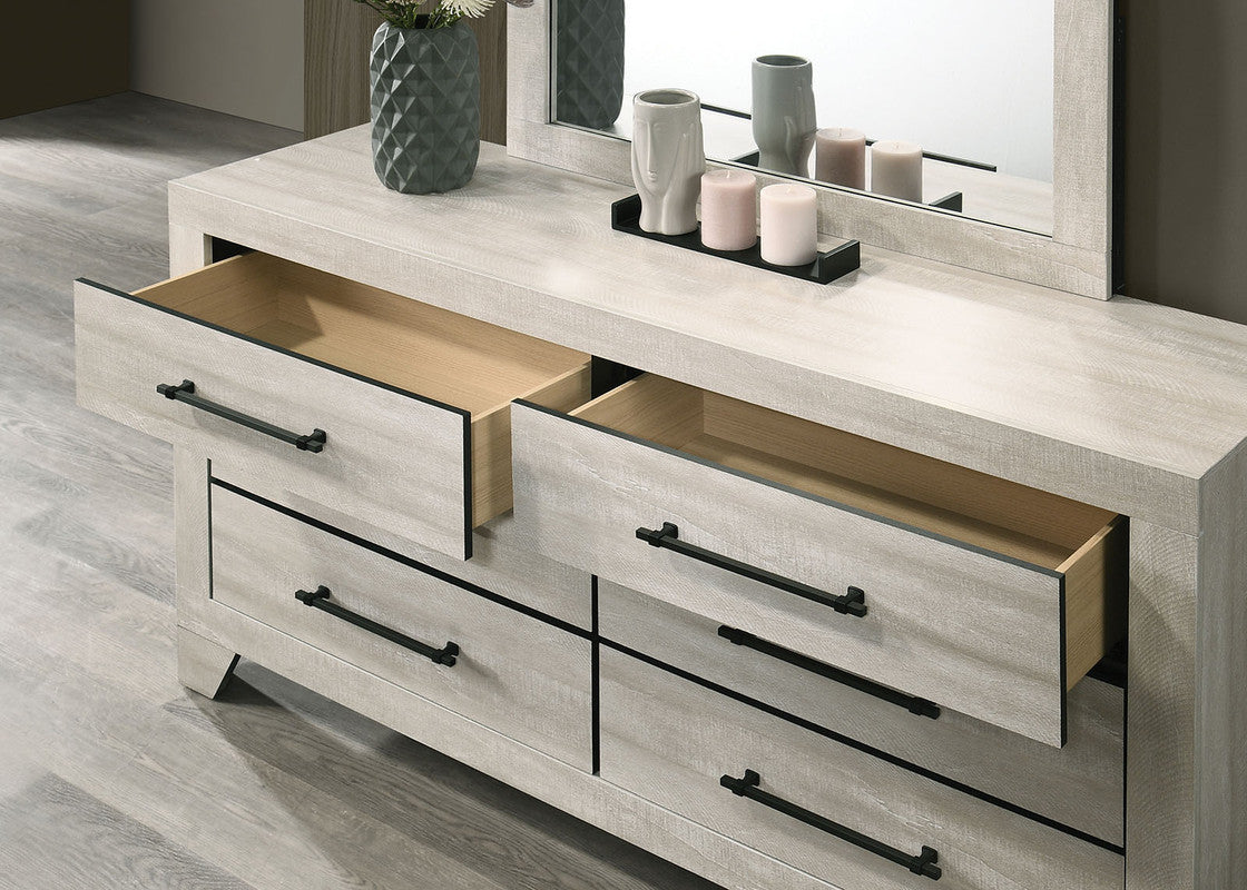 Dubuque Light Gray 5 Pc. Queen Bedroom Set w/ Chest - Ornate Home