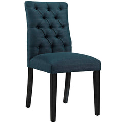 Duchess Azure Button Tufted Fabric Dining Chair - Ornate Home