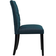 Duchess Azure Button Tufted Fabric Dining Chair - Ornate Home
