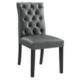 Duchess Gray Vinyl Dining Chair (Set of 2) - Ornate Home